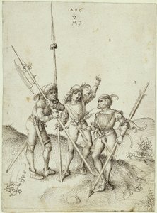Drie landsknechten