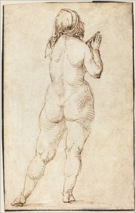 Vrouwelijk Naakt Biddend door Albrecht Dürer