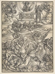 Vier wrekende engelen, uit de Apocalyps-serie door Albrecht Dürer