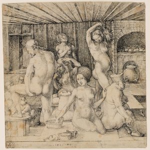 Duits: Frauenbad Vrouwenbad door Albrecht Dürer