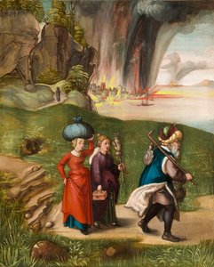 Duits: Lot und seine Töchter Lot en zijn dochters door Albrecht Dürer
