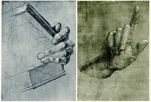 Hand met boek door Albrecht Dürer