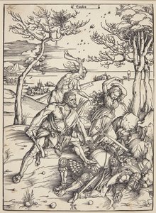 Hercules overwint de Molionide Tweeling door Albrecht Dürer
