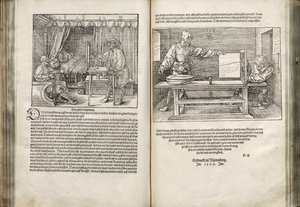 Illustratie uit de Vier Boeken over Menselijke Proportie, 1528 door Albrecht Dürer