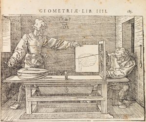 Institutionum geometricarum libri quatuor door Albrecht Dürer