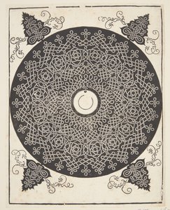 Verstrengeld koordpatroon met witte medaillon door Albrecht Dürer