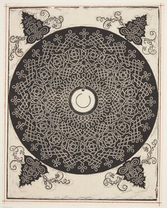 Verstrengeld koordpatroon met witte medaillon door Albrecht Dürer