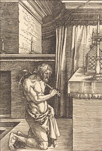 Koning David Doet Boete, 1510 door Albrecht Dürer