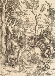 Ridder en Lansquenet, ca. 1497 door Albrecht Dürer