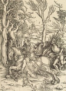 Ridder en Lansquenet, ca. 1497 door Albrecht Dürer