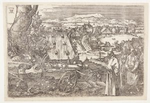 Landschap met kanon door Albrecht Dürer