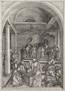 Leven van de Maagd: Christus onder de dokters door Albrecht Dürer