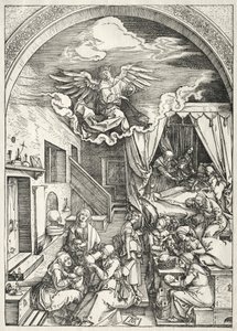 Leven van de Maagd: Geboorte van de Maagd door Albrecht Dürer