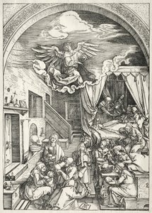 Leven van de Maagd: Geboorte van de Maagd door Albrecht Dürer