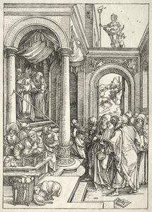 Leven van de Maagd: Presentatie van de jonge Maagd in de tempel door Albrecht Dürer