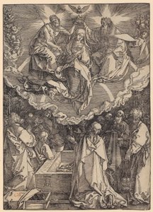 De Hemelvaart en de kroning van Maria, blad 19 uit de serie „Het leven van Maria” door Albrecht Dürer