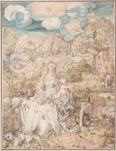 Maria tussen een schare dieren, ca. 1503 door Albrecht Dürer
