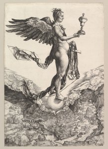 Nemesis Het Grote Fortuin, 1501-2 door Albrecht Dürer