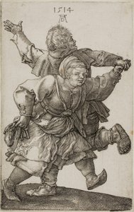Boerenpaar dat Danst