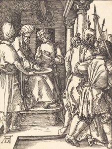 Pilatus wast zijn handen, waarschijnlijk ca. 1509-1510 door Albrecht Dürer