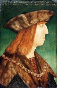 Portret van Keizer Maximiliaan I 1459-1519, na 1504 door Albrecht Dürer