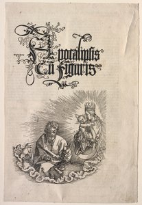 Openbaring van St. Johannes: Titelpagina van de Apocalyps, 1511 door Albrecht Dürer