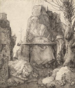 Heilige Hiëronymus bij de knotwilg, 1512 door Albrecht Dürer