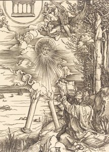 Sint Jan die het Boek Verslindt, 1498 door Albrecht Dürer