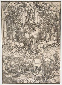 Sint Jan voor God en de Ouderen, uit De Apocalyps door Albrecht Dürer