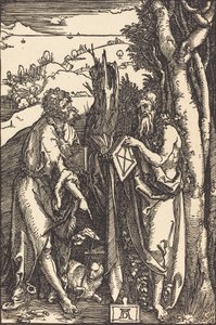 Sint Johannes de Doper en Sint Onuphrius door Albrecht Dürer