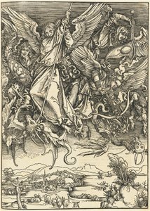 Sint Michaël die de Draak Bestrijdt door Albrecht Dürer