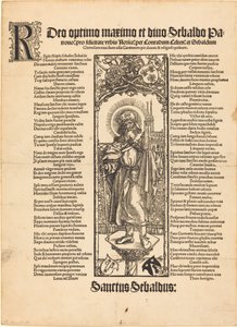 Sint Sebaldus op een zuil door Albrecht Dürer