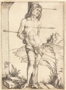 Sint Sebastiaan Gebonden aan de Zuil door Albrecht Dürer