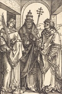 Heiligen Stefanus, Sixtus en Laurentius, waarschijnlijk ca. 1504-1505 door Albrecht Dürer