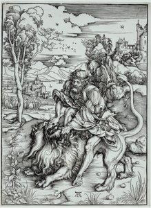 Simson doodt de leeuw door Albrecht Dürer