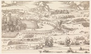 Belegering van een stad (Deel 1) door Albrecht Dürer