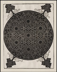Zesde Knoop, 7 kleine systemen van knopen met zwarte centra, ca. 1506 door Albrecht Dürer