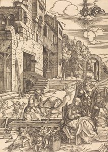 Verblijf van de Heilige Familie in Egypte, ca. 1504 door Albrecht Dürer