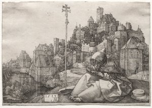 Sint Antonius Lezend door Albrecht Dürer