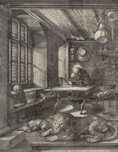 Hiëronymus in zijn studeerkamer door Albrecht Dürer
