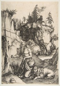 Hiëronymus in boetedoening door Albrecht Dürer