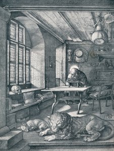 Sint Hiëronymus in zijn studeerkamer door Albrecht Dürer