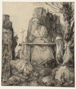 De Heilige Hiëronymus in de wildernis door Albrecht Dürer