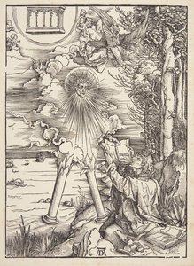 St. Johannes die het boek verslindt door Albrecht Dürer