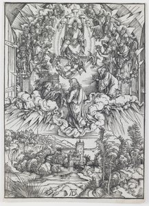 St. John voor God en de Ouderen (The Apocalypse) door Albrecht Dürer