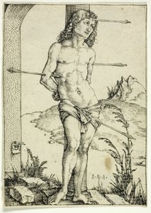St. Sebastian aan de kolom