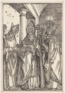 St. Nicolaas, Ulrich en Erasmus door Albrecht Dürer