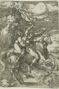 De Ontvoering van Proserpina op een Eenhoorn door Albrecht Dürer