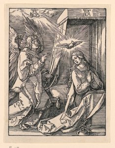 De Aankondiging, uit De Kleine Passie Serie door Albrecht Dürer