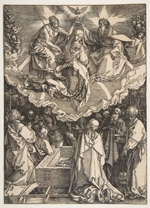 De Hemelvaart en Kroning van de Maagd, uit Het Leven van de Maagd door Albrecht Dürer